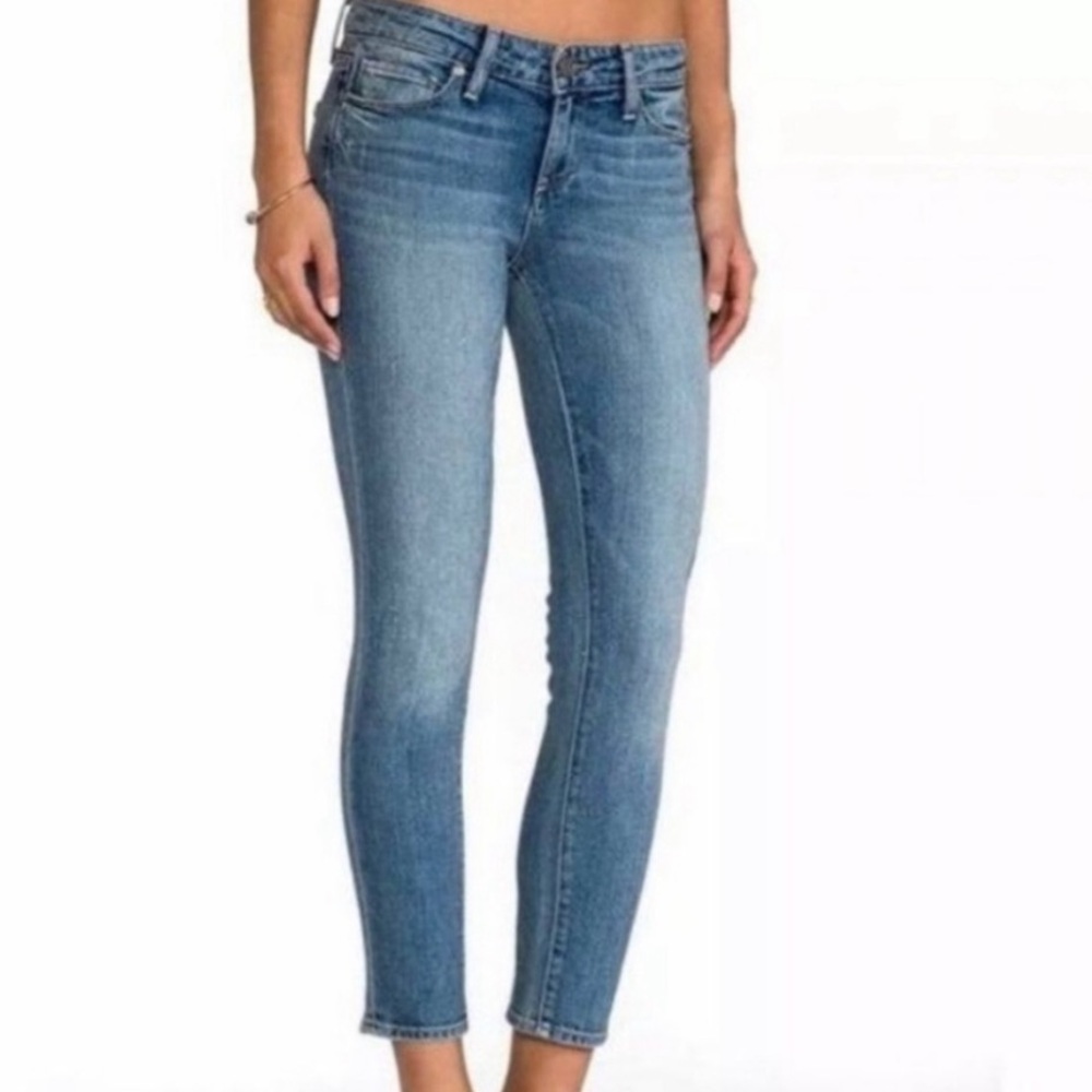 PAIGE Kylie Crop Drew Faded Light Wash Jeans Size 27